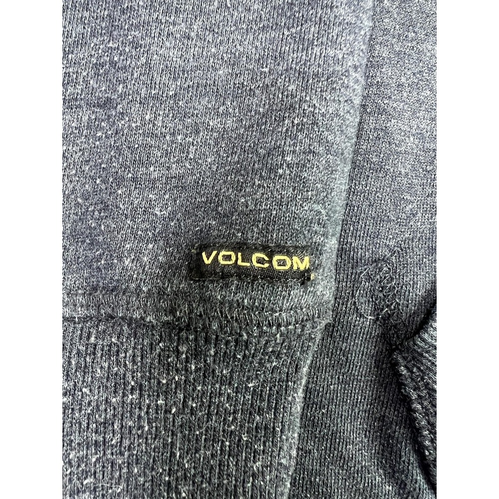 Volcom Hoodie Mens Large Blue Classic Fit Fleece Henley Pullover Sweatshirt - Picture 5 of 13